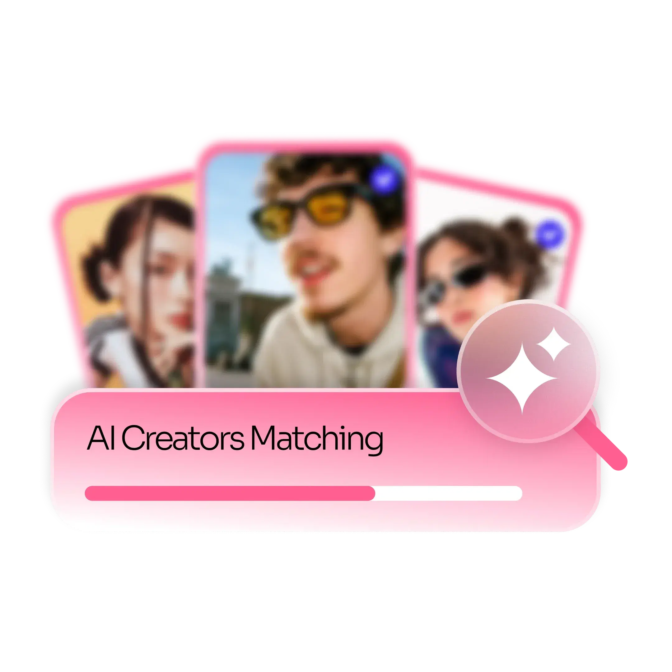 Verified creators matched to a Go Live campaign