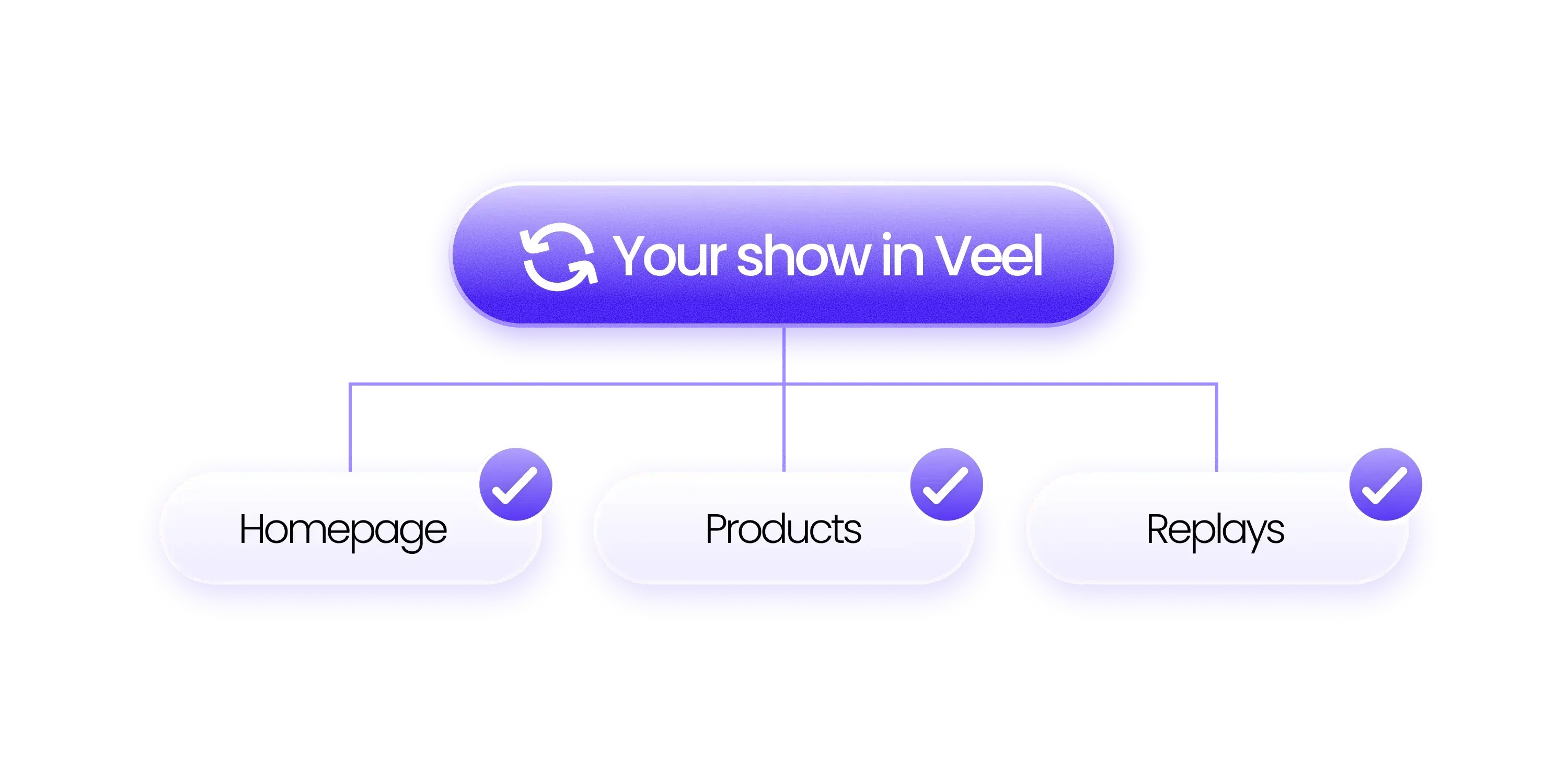 One show in Veel syncing to the player, products, and replay