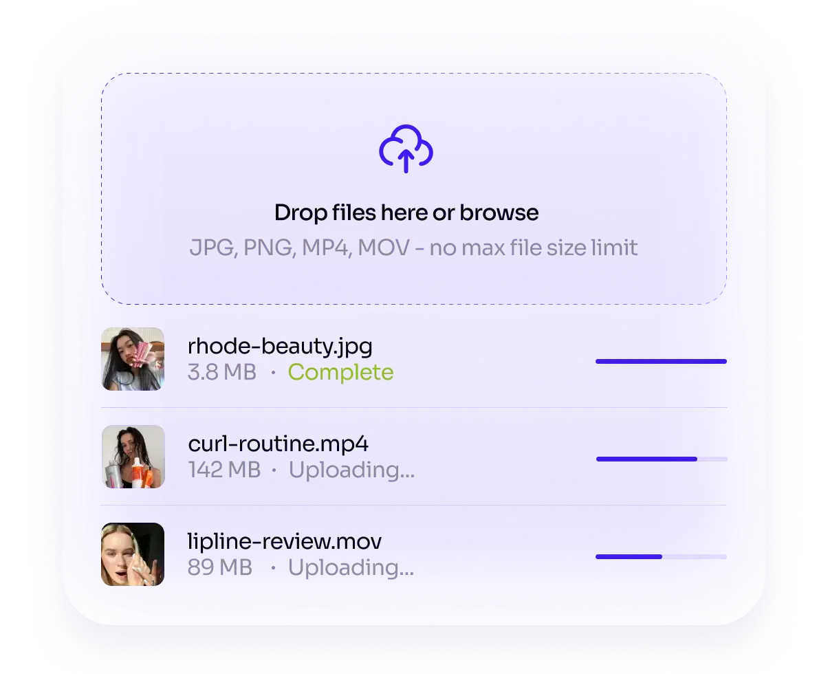 Uploading and organizing files in Content Library