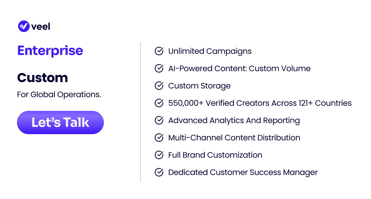 UGC Pricing Enterprise Plan
