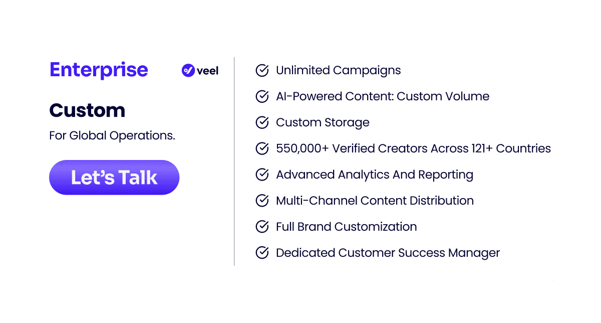 Enterprise Plan UGC Veel